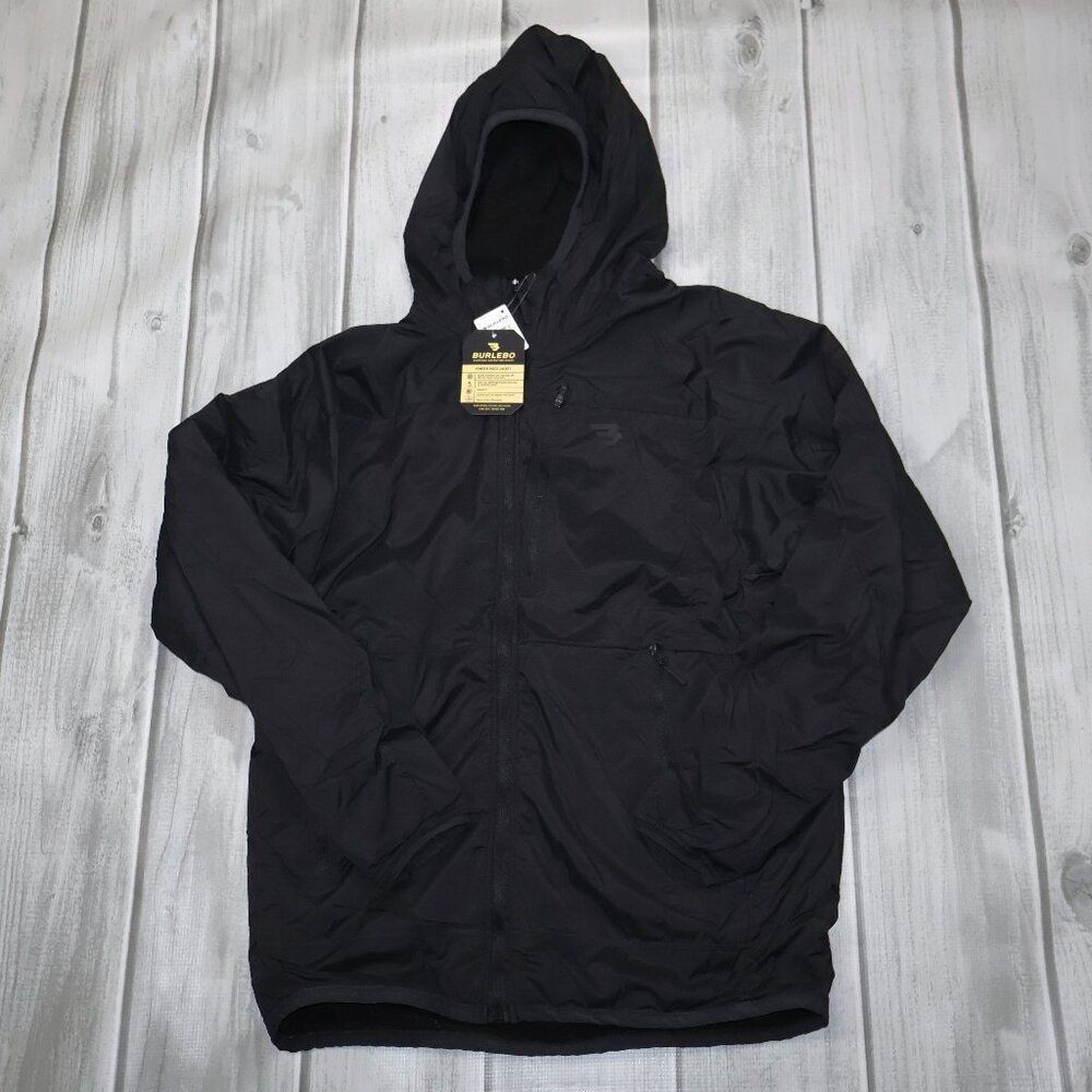 NEW BURLEBO Powder Ridge Lightweight Full-Zip Jacket - Black Men’s Medium
